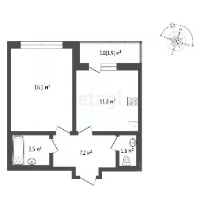 Продается 1-комн. квартира, 40,2 м²