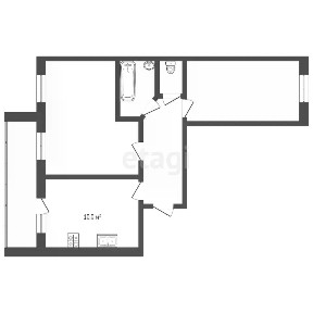 Продается 2-комн. квартира, 51,92 м²