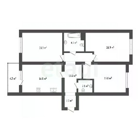 Продается 3-комн. квартира, 85,3 м²
