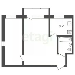 Продается 2-комн. квартира, 41,7 м²