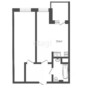 Продается 1-комн. квартира, 48,3 м²