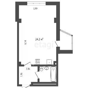 Продается студия, 30,6 м²