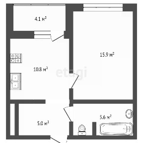 Продается 1-комн. квартира, 40,8 м²