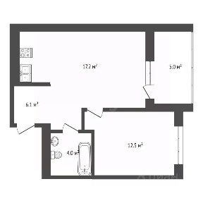 Продается 1-комн. квартира, 44,8 м²