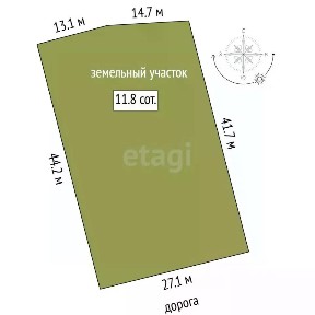 Продается участок, 11,7 сот.