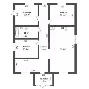 Продается 1-этажный дом, 113,9 м²