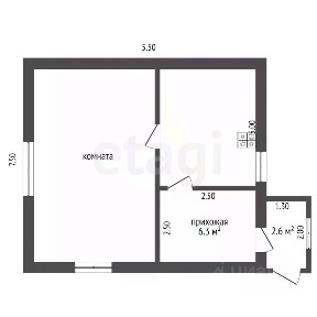 Продается 1-этажный дом, 42 м²