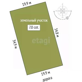 Продается участок, 7 сот.