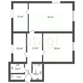 Продается 1-этажный дом, 96 м²