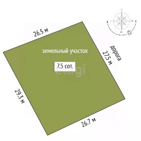 Продается участок, 7,5 сот.