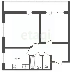 Продается 2-комн. квартира, 46,1 м²