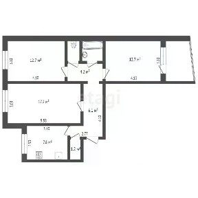 Продается 3-комн. квартира, 70,1 м²