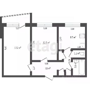 Продается 2-комн. квартира, 50,5 м²