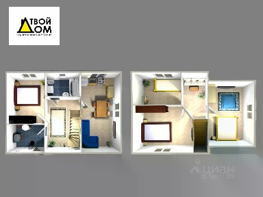 Продается 2-этажный дом, 90 м²