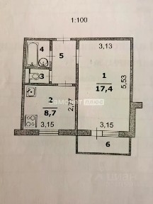 Продается 1-комн. квартира, 33,8 м²