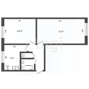 Продается 2-комн. квартира, 43,3 м²