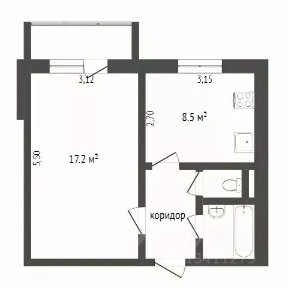 Продается 1-комн. квартира, 33,3 м²