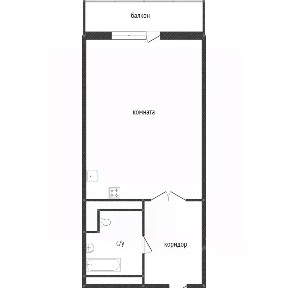 Продается 1-комн. квартира, 40,7 м²