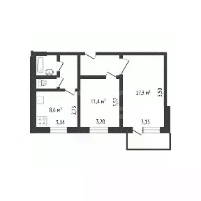 Продается 2-комн. квартира, 50,9 м²