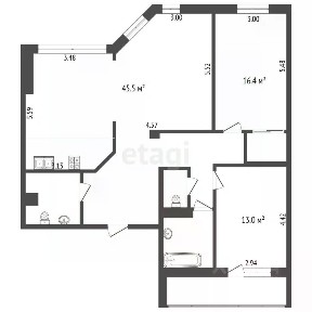 Продается 3-комн. квартира, 107 м²