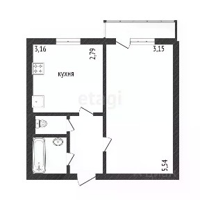 Продается 1-комн. квартира, 33,7 м²