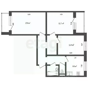 Продается 3-комн. квартира, 71,6 м²