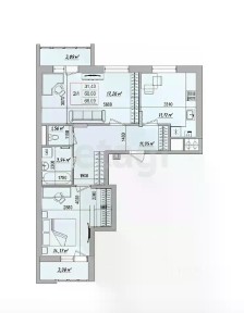 Продается 2-комн. квартира, 60,3 м²