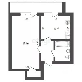 Продается 1-комн. квартира, 39,9 м²