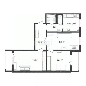 Продается 3-комн. квартира, 71 м²