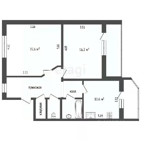 Продается 2-комн. квартира, 69,9 м²
