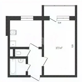 Продается 1-комн. квартира, 33,9 м²