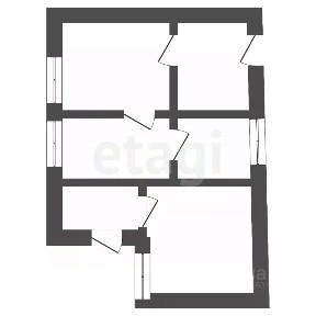 Продается 50% часть дома, 53,2 м²