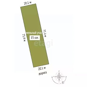 Продается участок, 15 сот.