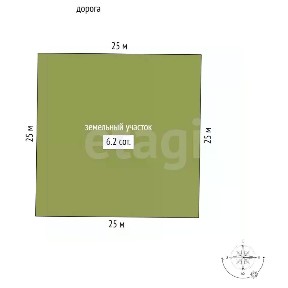 Продается участок, 6,25 сот.