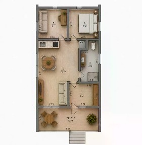 Продается 1-этажный дом, 65,3 м²