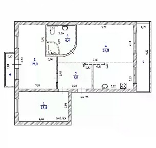Продается 2-комн. квартира, 77,4 м²