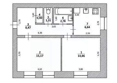 Продается 2-комн. квартира, 49,3 м²