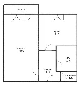 Продается 1-комн. квартира, 38,24 м²