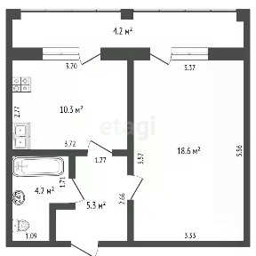 Продается 1-комн. квартира, 38,4 м²