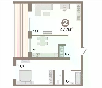 Продается 2-комн. квартира, 47 м²