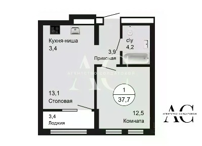 Продается 1-комн. квартира, 37 м²