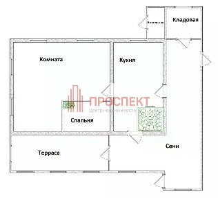 Продается 1-этажный дом, 44,5 м²