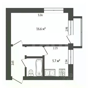 Продается 1-комн. квартира, 30,4 м²
