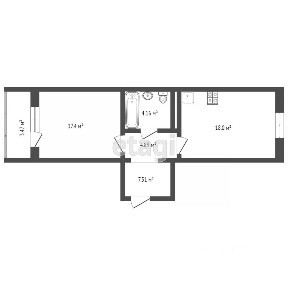 Продается 1-комн. квартира, 46,4 м²
