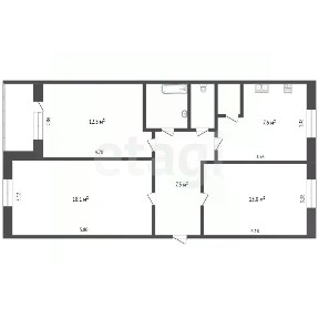 Продается 3-комн. квартира, 43 м²