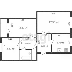 Продается 3-комн. квартира, 59,2 м²