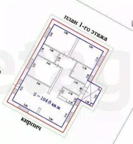 Продается 1-этажный дом, 104 м²