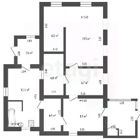 Продается 1-этажный дом, 74 м²