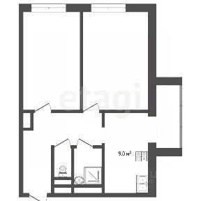 Продается 2-комн. квартира, 52,8 м²