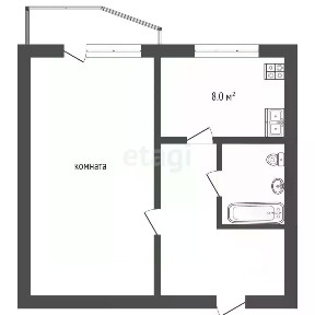 Продается 1-комн. квартира, 38,4 м²
